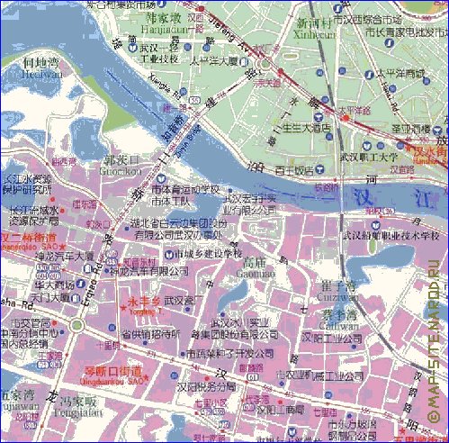 mapa de Wuhan