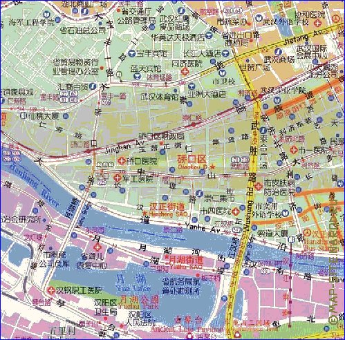 mapa de Wuhan