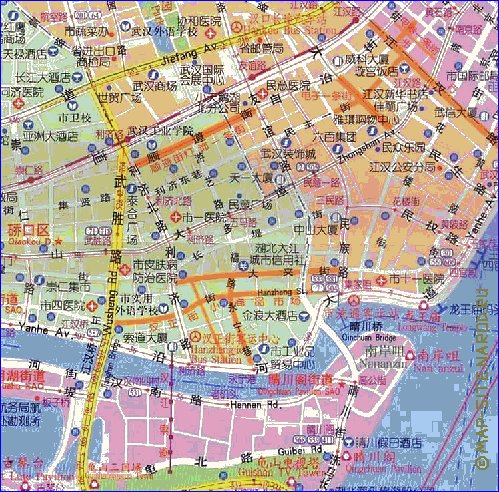 mapa de Wuhan