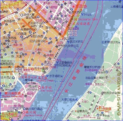 mapa de Wuhan