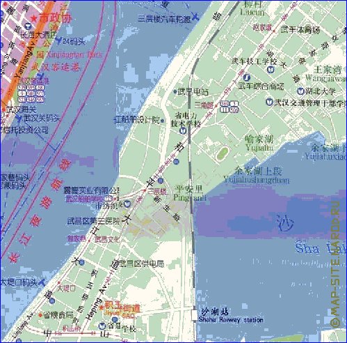 mapa de Wuhan