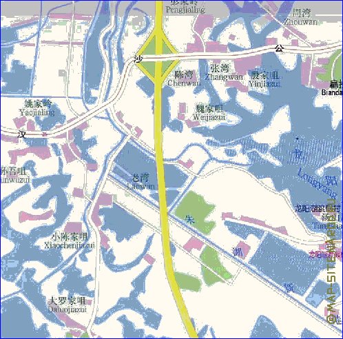 mapa de Wuhan