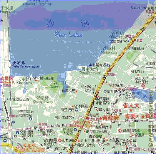 mapa de Wuhan