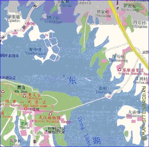 mapa de Wuhan