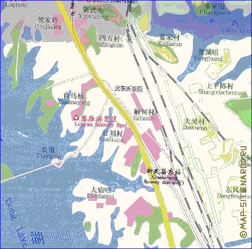 mapa de Wuhan