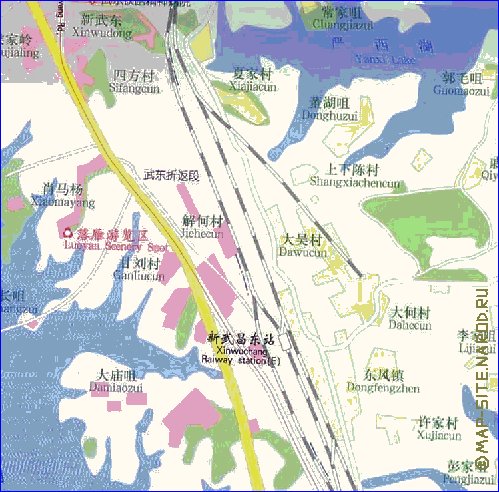 mapa de Wuhan