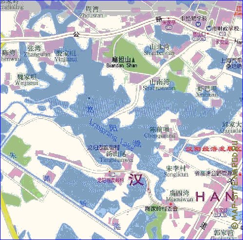 mapa de Wuhan