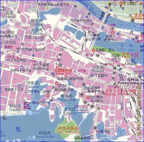 mapa de Wuhan