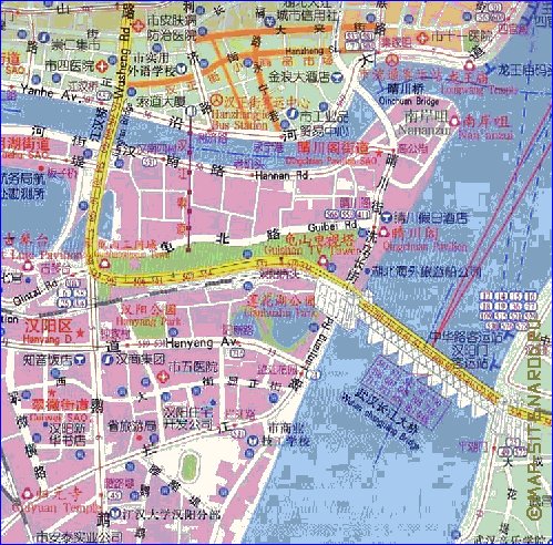 mapa de Wuhan