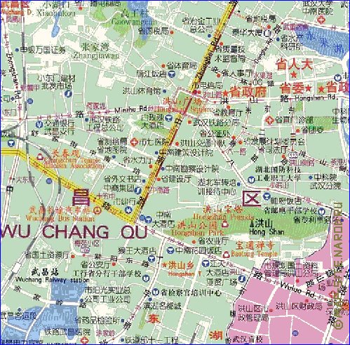 mapa de Wuhan