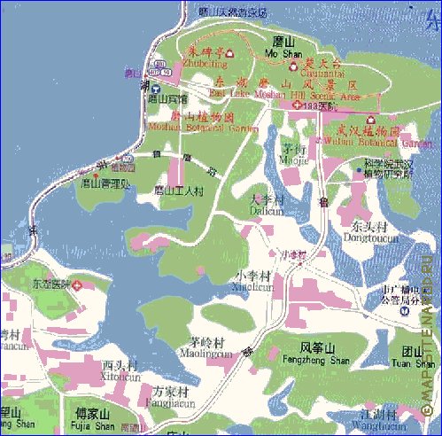 mapa de Wuhan