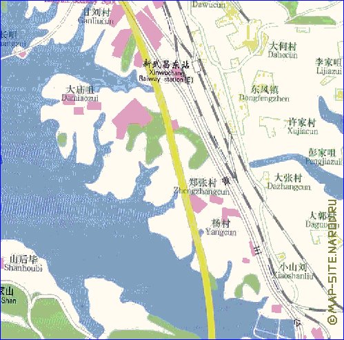 mapa de Wuhan