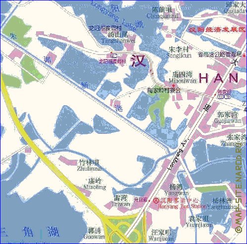 mapa de Wuhan