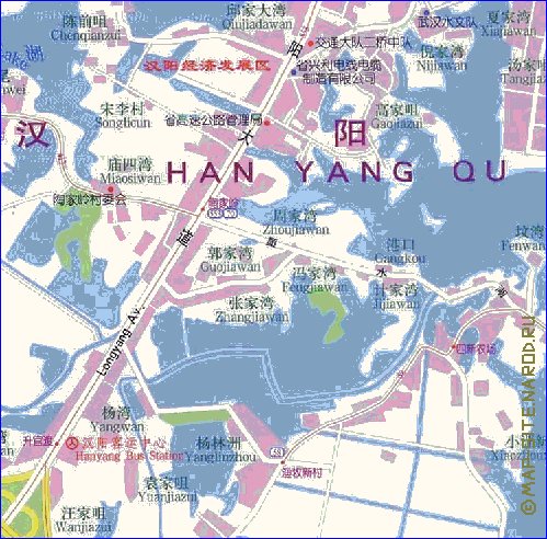 mapa de Wuhan