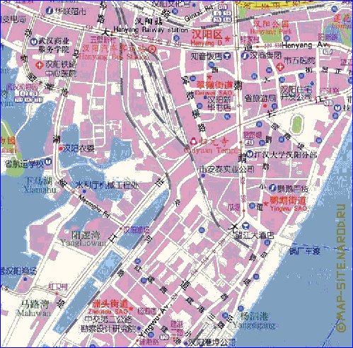 mapa de Wuhan