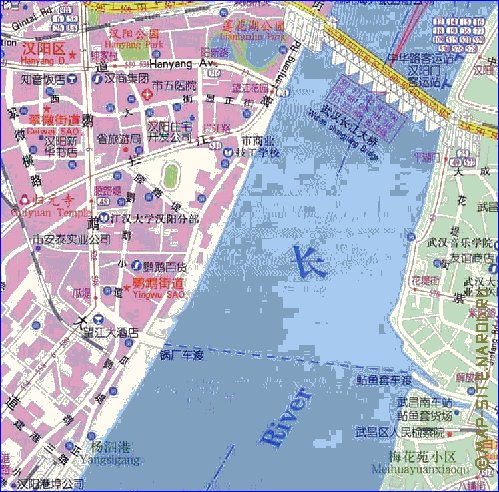 mapa de Wuhan