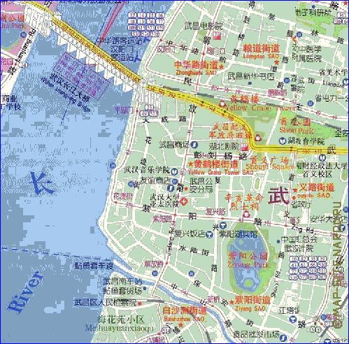 mapa de Wuhan