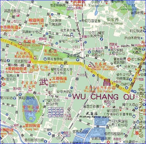 mapa de Wuhan