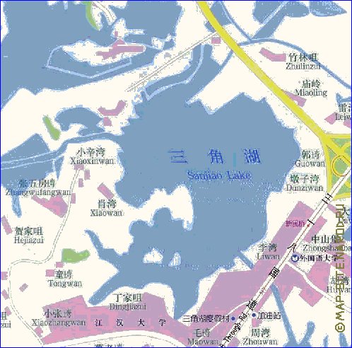 mapa de Wuhan