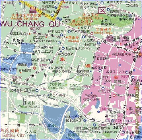 mapa de Wuhan