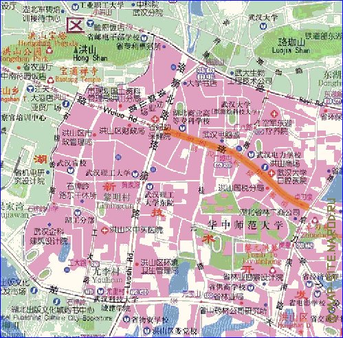 mapa de Wuhan