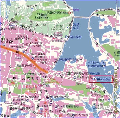 mapa de Wuhan