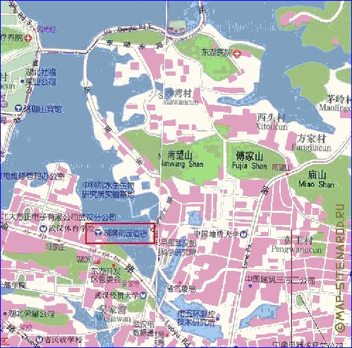 mapa de Wuhan