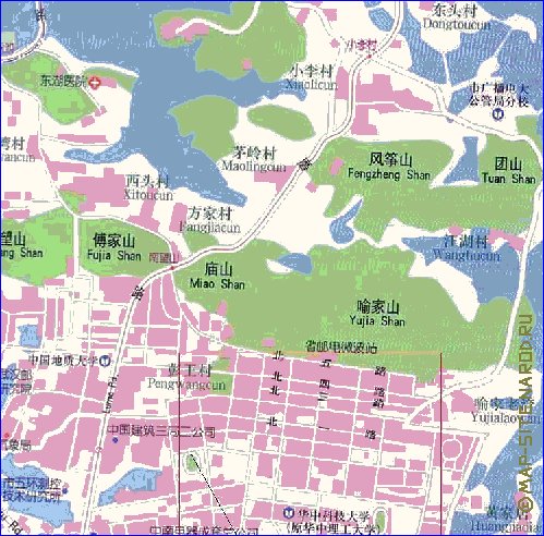 mapa de Wuhan