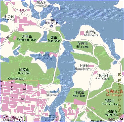 mapa de Wuhan