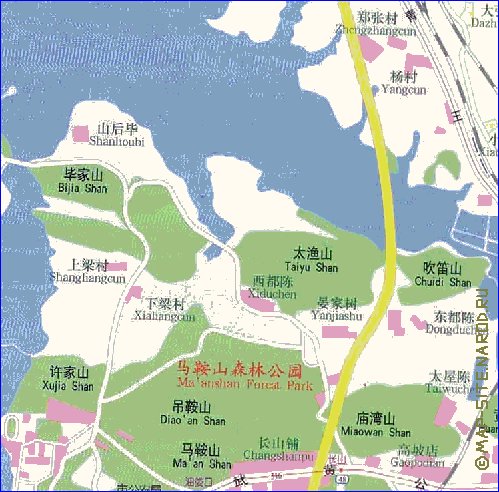 mapa de Wuhan