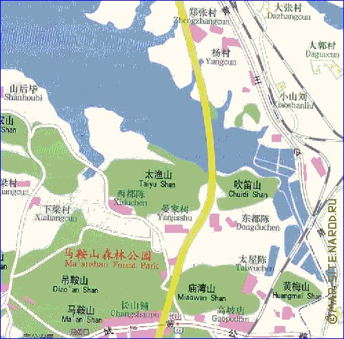 mapa de Wuhan