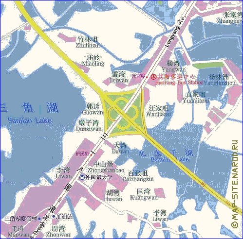 mapa de Wuhan