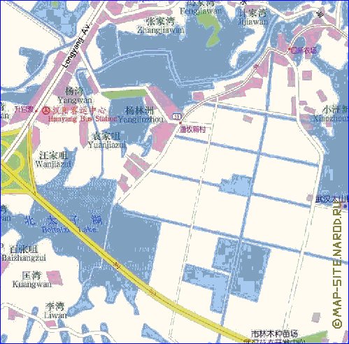 mapa de Wuhan