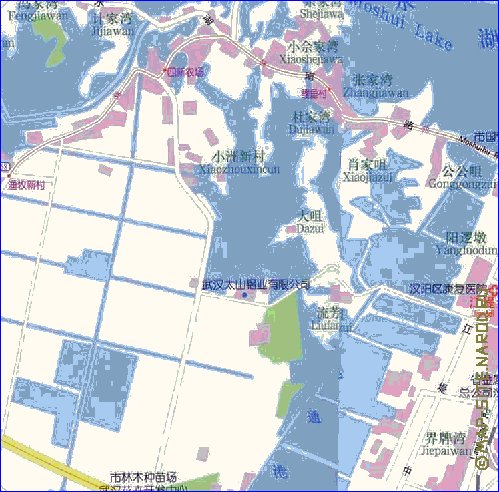 mapa de Wuhan