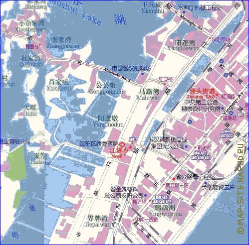 mapa de Wuhan