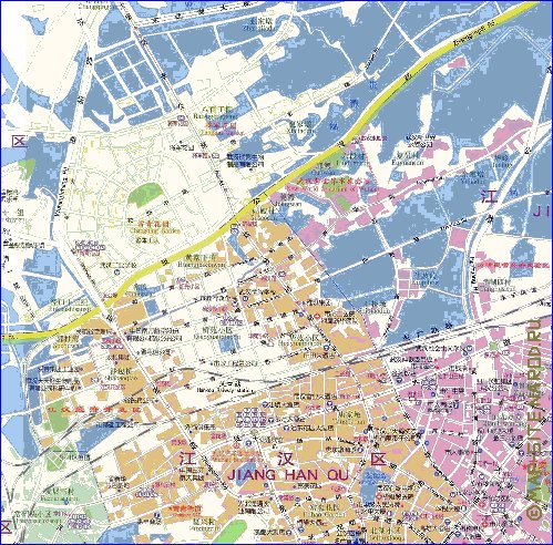 mapa de Wuhan