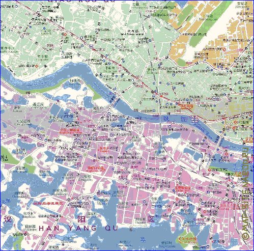 mapa de Wuhan