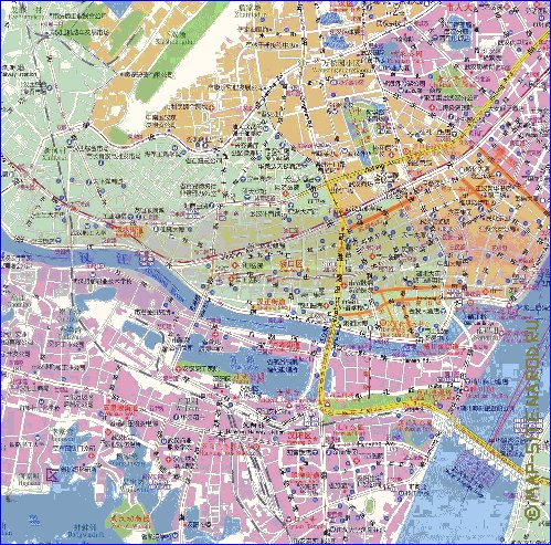 mapa de Wuhan