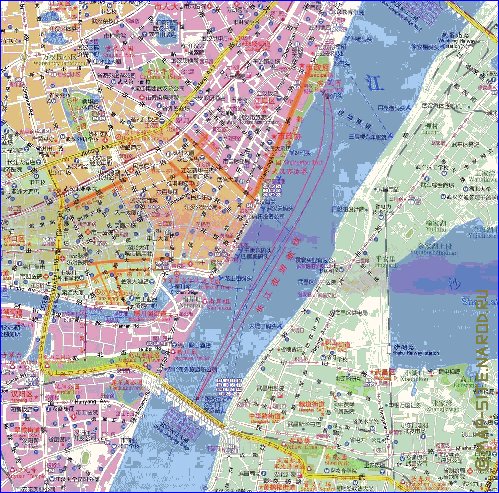 mapa de Wuhan