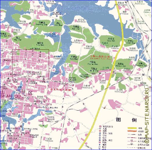 mapa de Wuhan