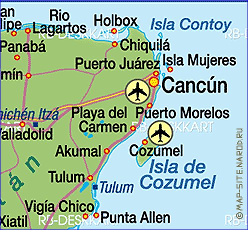 mapa de  estado Iucata em alemao