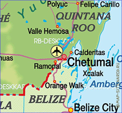 mapa de  estado Iucata em alemao