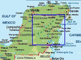 mapa de  estado Iucata em alemao