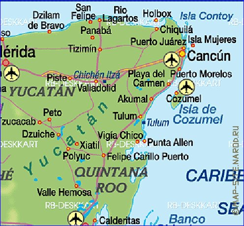 mapa de  estado Iucata em alemao