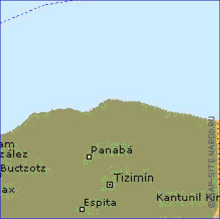 mapa de  estado Iucata