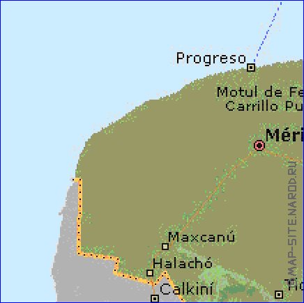 carte de  etat Yucatan