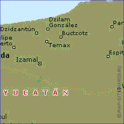 carte de  etat Yucatan