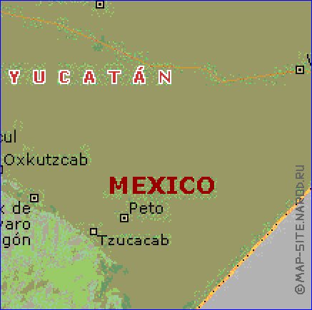 carte de  etat Yucatan