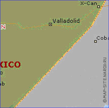 carte de  etat Yucatan