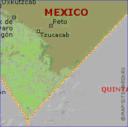 mapa de  estado Iucata